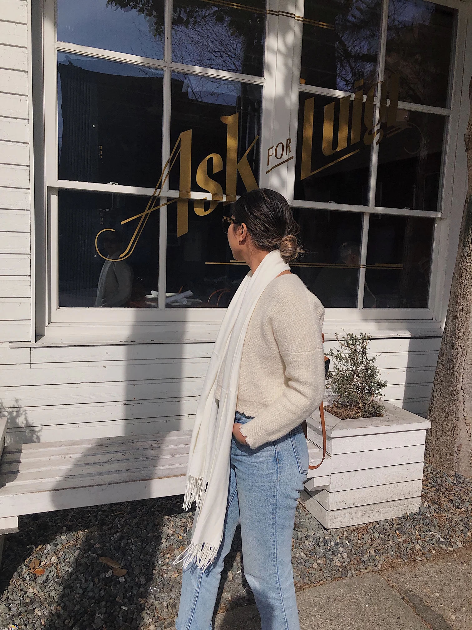 White sweater cheap cardigan style